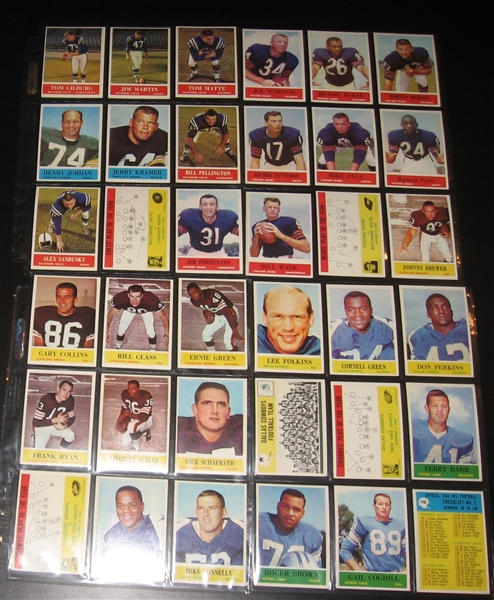 1964 Philadelphia Football Lot of (143) W/ Unitas & Starr