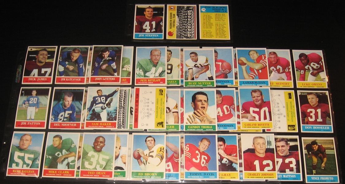 1964 Philadelphia Football Lot of (143) W/ Unitas & Starr