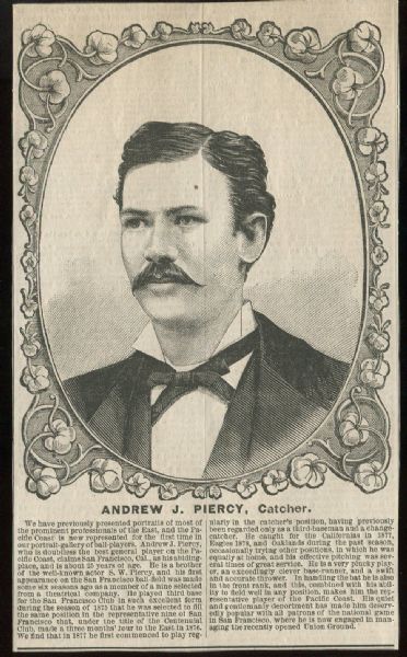 1879-80 NY Clipper Woodcut Andrew J. Piercy