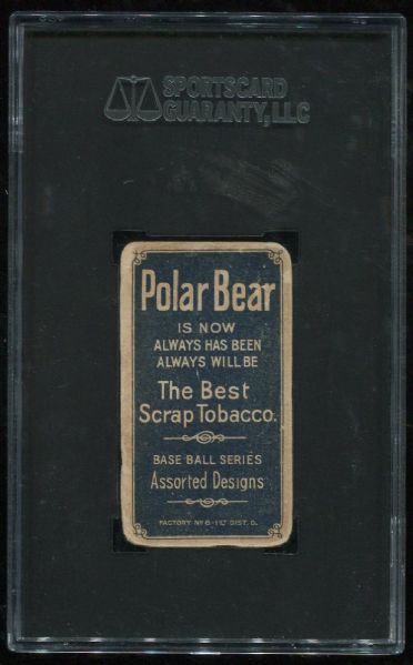 1909-11 T206 Polar Bear Ray Demmitt St. Louis SGC 40