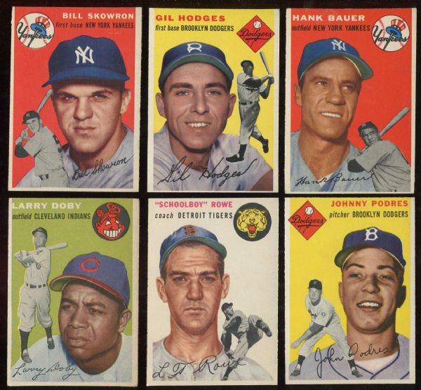 1954 Topps Complete Set with (6) Graded including SGC 60 Aaron