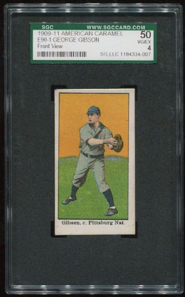 1909-11 E90-1 American Caramel George Gibson Front View SGC 50