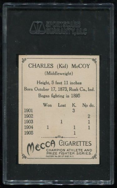 1910 T220 Mecca Kid McCoy SGC 92