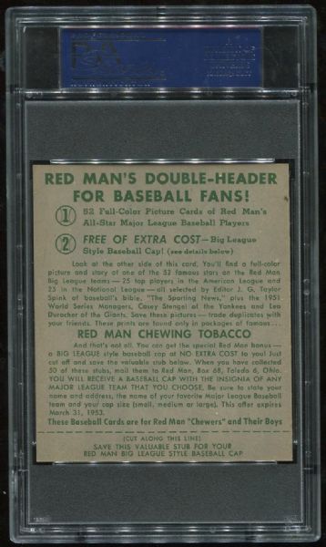 1952 Red Man Tobacco #AL-13 George Kell PSA 8