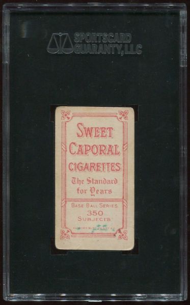 1909-11 T206 Sweet Caporal Rube Marquard Portrait Signed JSA Authentic