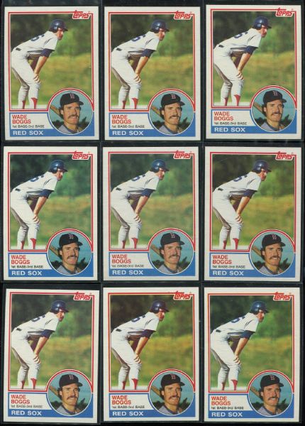 1983 Topps #483 Wade Boggs Rookie Lot of 10