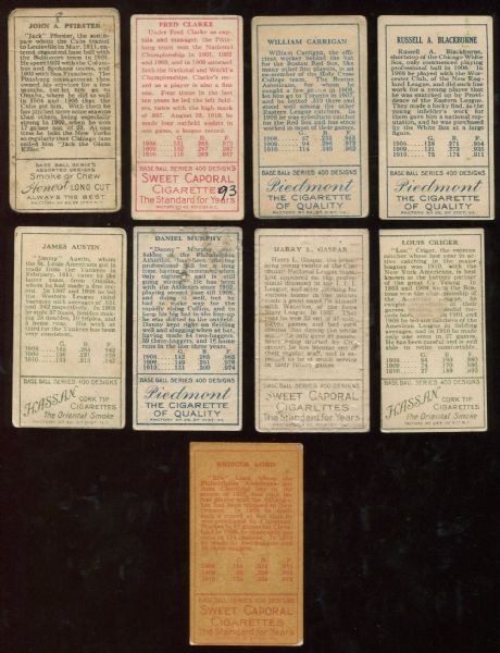 1911 T205 Lot of 49 Assorted w/ Fred Clarke & Minor Leaguers