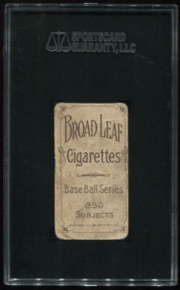 1909-11 T206 Broadleaf Bill Dineen SGC 10