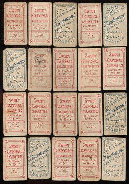 1909-11 T206 Piedmont & Sweet Caporal Lot of 100 Different