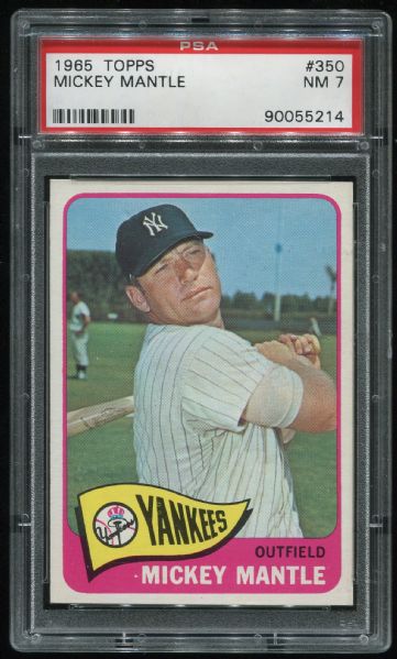 1965 Topps Complete Set with PSA 7 Mickey Mantle