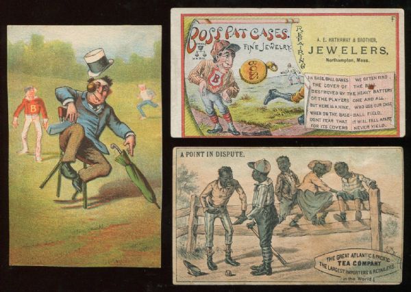 1880s Lot of 18 Different Baseball Trade Cards