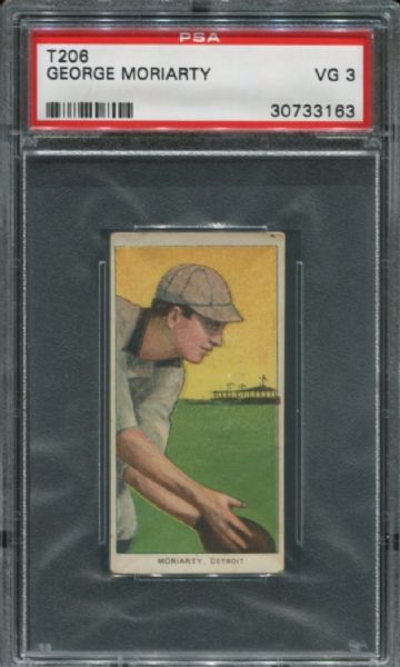 1909-11 T206 American Beauty George Moriarty PSA 3