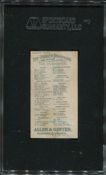 1888 N29 Allen & Ginter Chas. H. Getzin SGC Authentic