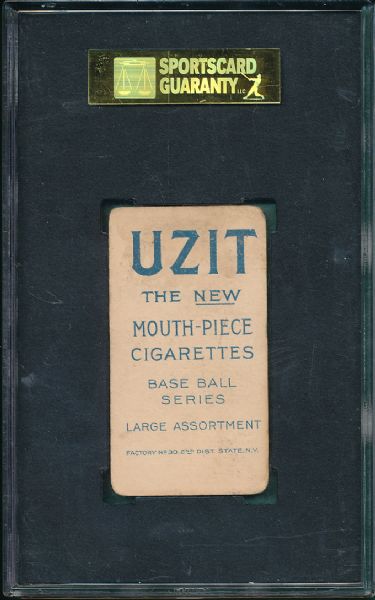 1909-1911 T206 Hooks Wiltse Throwing UZIT Cigarettes SGC 30 *One of 4 Graded*