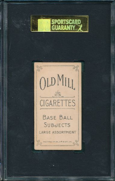 1909-1911 T206 Burns Old Mill Cigarettes SGC 60