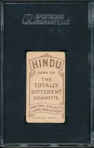 1909-1911 T206 Merkle Portrait Hindu Cigarettes SGC 30