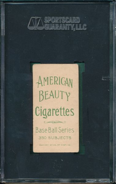 1909-1911 T206 Nichols Batting American Beauty Cigarettes SGC 30