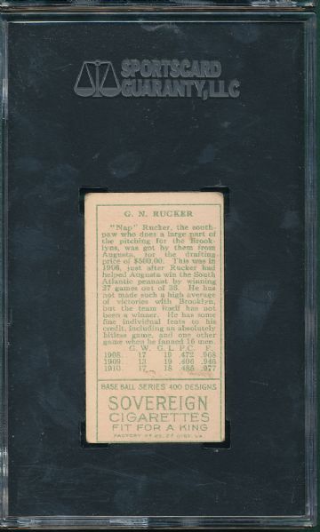 1911 T205 Rucker Sovereign Cigarettes SGC 50