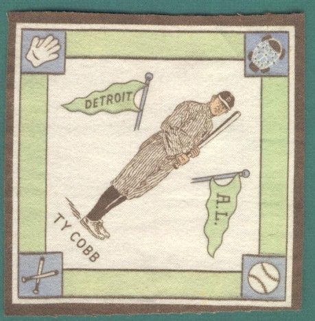 1914 B18 Blanket Ty Cobb White/Green  *Clean*