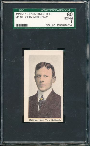 1910-11 M116 Sporting Life John McGraw SGC 80
