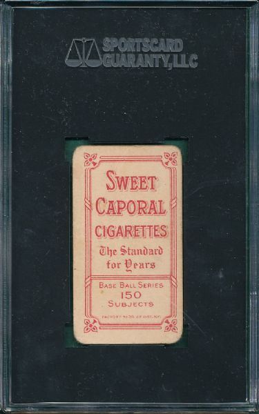 1909-1911 T206 Napoleon Lajoie, Throwing Sweet Caporal Cigarettes SGC 30