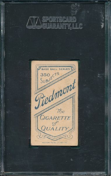 1909-1911 T206 Napoleon Lajoie Batting Piedmont Cigarettes SGC 50