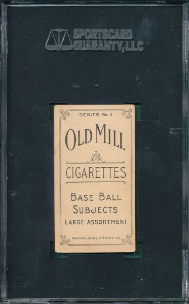 1910 T210 Old Mill Cigarettes Ison Series 1 SGC 10 (Much Nicer)