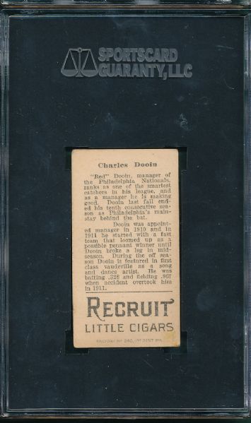 1912 T207 Red Dooin Recruit Cigarettes SGC 30