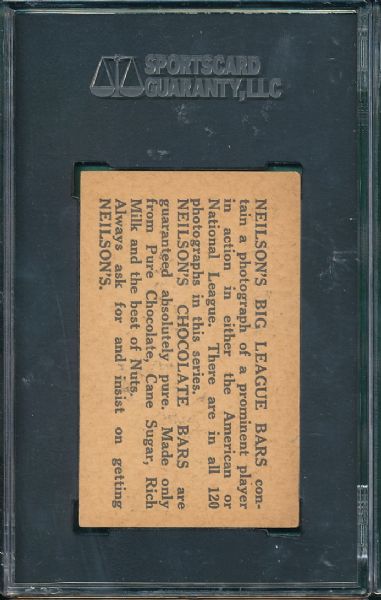 1922 V61 Neilson's Chocolate Type 2 Clarence Walker SGC 50