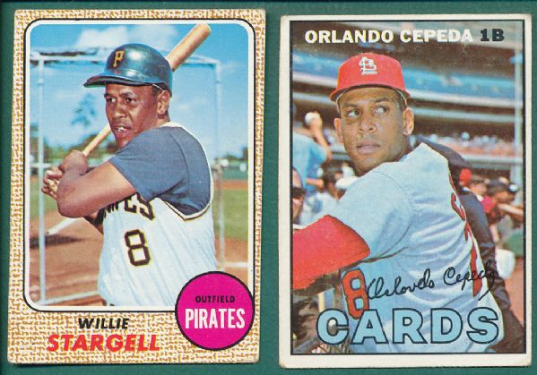 1960s Topps 8 Card Lot w/Hall of Famers 