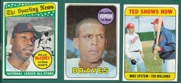 1969 Topps 8 card Lot of Hall of Famers