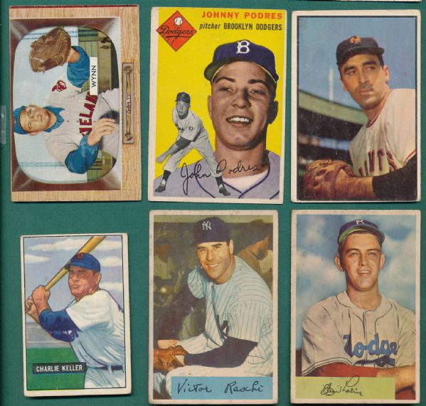 1950s 6 Card Lot W/Early Wynn