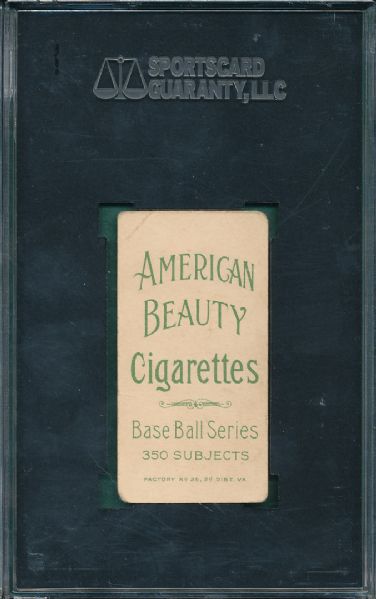 1909-1911 T206 Joe Lake, No Ball, American Beauty Cigarettes (No Frame) SGC 30