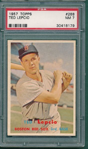1957 Topps #288 Ted Lepcio Mid # PSA 7