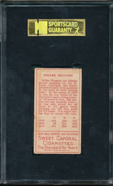 1911 T205 Huggins Sweet Caporal Cigarettes SGC 10