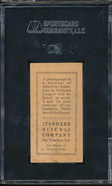 1916 Standard Biscuits Co. #136 Roger Peckinpaugh SGC 20