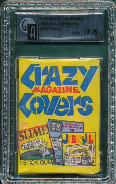 1973 Fleer Crazy Magazine Covers Unopened Wax Pack GAI 7.5