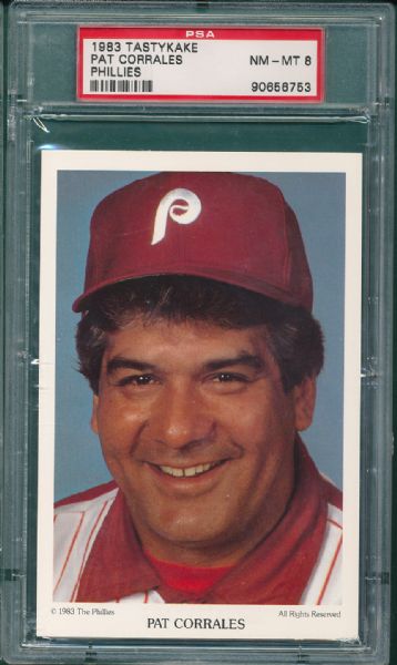 1983 Tastykake Philadelphia Phillies 3 Card Lot PSA 8