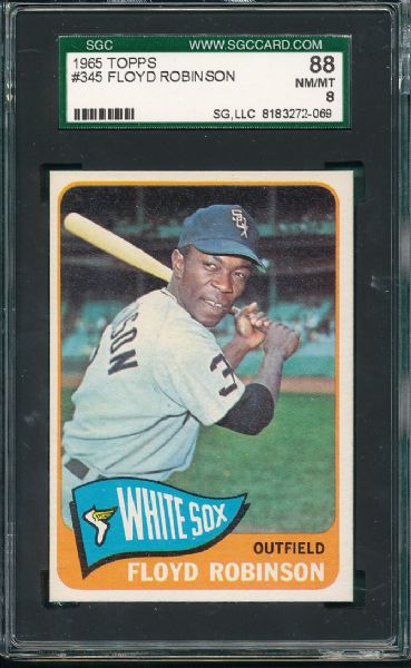 1965 Topps #070, #345 & #382 Chicago White Sox 3 Card Lot Hi Grade SGC