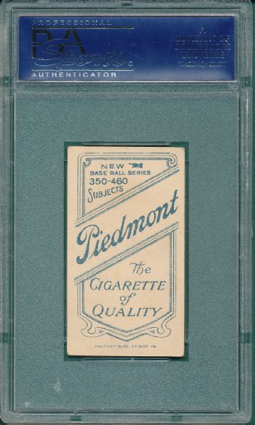 1909-1911 T206 Kaiser Wilhelm, Batting Piedmont Cigarettes PSA 3