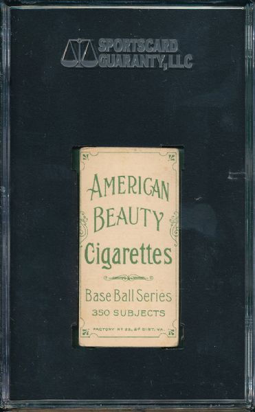 1909-1911 T206 Paul Davidson American Beauty Cigarettes SGC 30