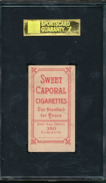 1909-1911 T206 Jerry Downs Sweet Caporal Cigarettes SGC 40