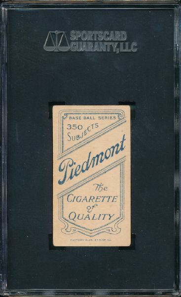 1909-1911 T206 Roy Ellam Piedmont Cigarettes SGC 40