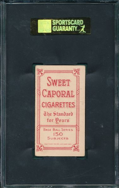 1909-1911 T206 Johnny Evers, Portait Sweet Caporal Cigarettes SGC 20 *Great Presentation*