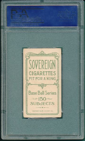 1909-1911 T206 Bob Ewing Sovereign Cigarettes PSA 4