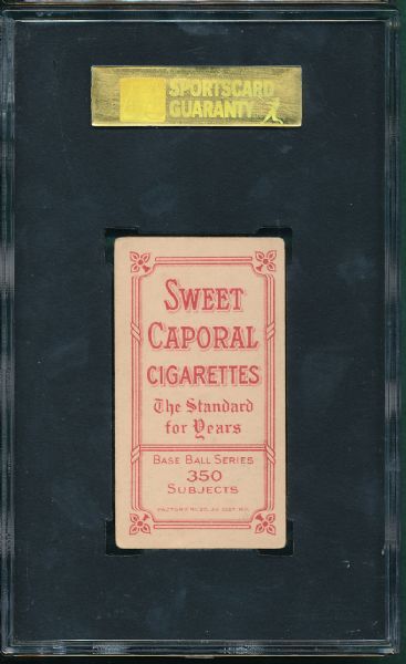 1909-1911 T206 Lou Fiene, Portrait Sweet Caporal Cigarettes SGC 50 *Interesting Feature*