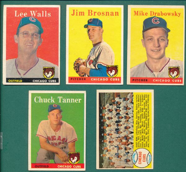 1954-59 Topps Chicago Cubs 20 Card Lot