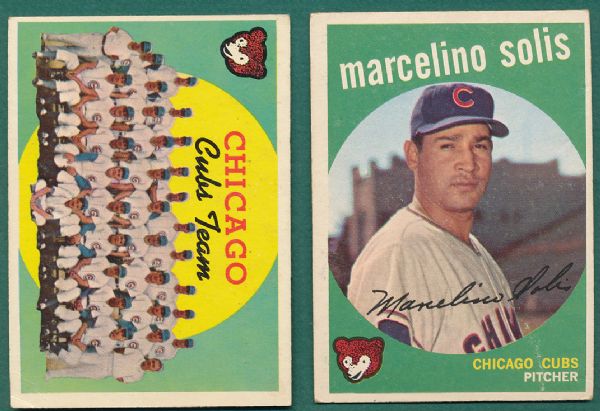 1954-59 Topps Chicago Cubs 20 Card Lot