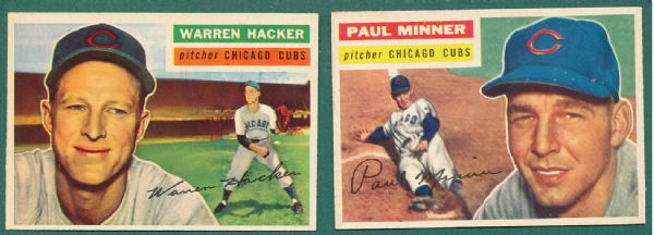 1956 Topps Chicago Cubs 5 Card Lot