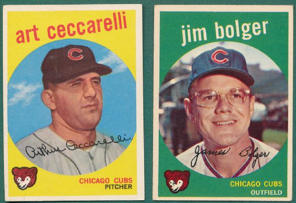 1959 Topps Chicago Cubs 20 Card Lot